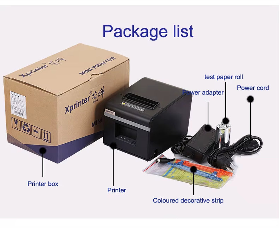 80Mm Auto-Cutter Thermal Receipt/Bill Printer 200MM/S POS with Usb/Ethernet/Bluetooth/Wifi for Kitchen/Restaurant