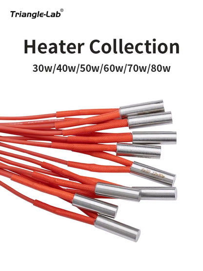 Trianglelab 3D Printer 6*20MM 12V/24V 40W Heater Cartridge with 100CM Cable for 3D Printer for PT100 HOTEND Volcano MK8 MK9