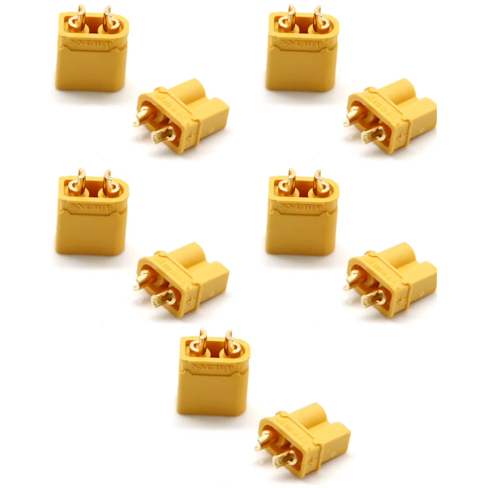 10Pcs Amass XT30U Male Female Bullet Connector Plug the Upgrade XT30 for RC FPV Lipo Battery RC Quadcopter (5 Pair)