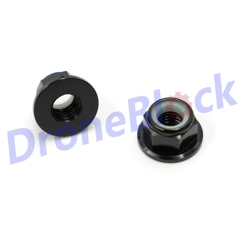 10 Pcs M5 Aluminum Flange Nylon Nut Low Profile CW CCW Anti-Loose Insert Lock for 2204 2205 2206 Brushless Motor RC QAV250 210