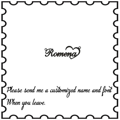 Fashion Custom Name Pendant Necklace with Heart Crown Any Letter Choker Necklace for Women Stainless Steel Jewelry Collier Femme