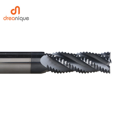 Solid Carbide Roughing End Mill 4 Flute CNC Milling Cutter Bits Router Bit for 50 Hrc Metal Roughing Machining 6Mm to 20Mm