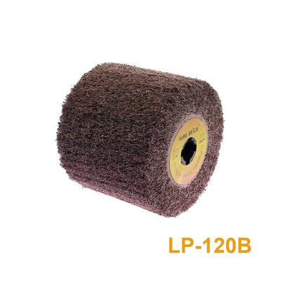 120*100*19Mm Non-Woven Nylon Flap Brush Satin Drawing Polishing Deburring Drum Wheel for Stainless Steel