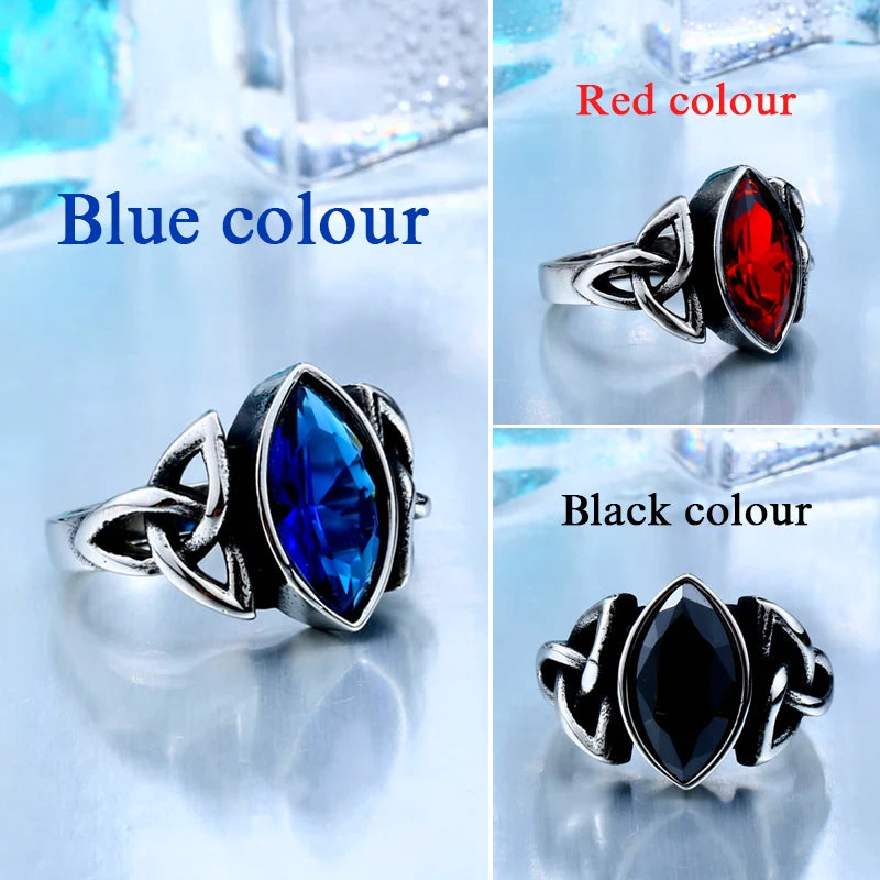 316L Stainless Steel Viking Men Ring Knot Rune Norse Jewelry Exquisite Ring LLBR8-269R