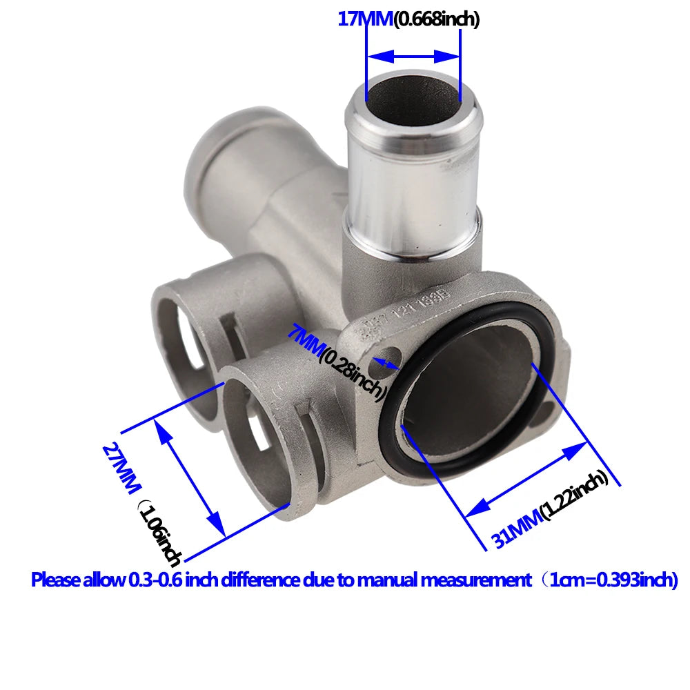 Aluminium Alloy Cooling Coolant Hose Pipe Connector Fit for VW Passat B3 Golf Sharan Polo Audi 80 100 C45 A6C4 Motor AVK.