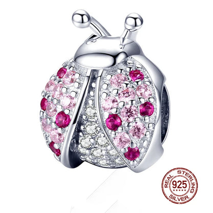 925 Sterling Silver Women Boy Girls Pet Camera Bee Charm Coffee Ladybug Beads Fit DIY Original Bracelet Pendants Jewelry