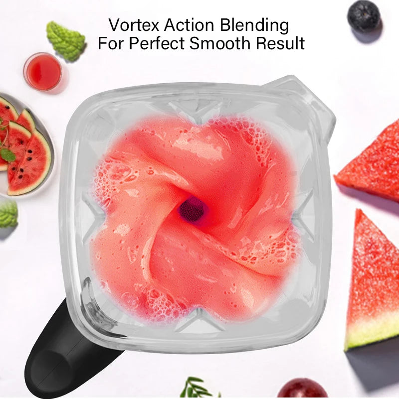 T5200 Blender Mixer Spare Parts 2L Square Container Jar Jug Pitcher Cup Bottom with Serrated Smoothies Blades Lid BPA FREE