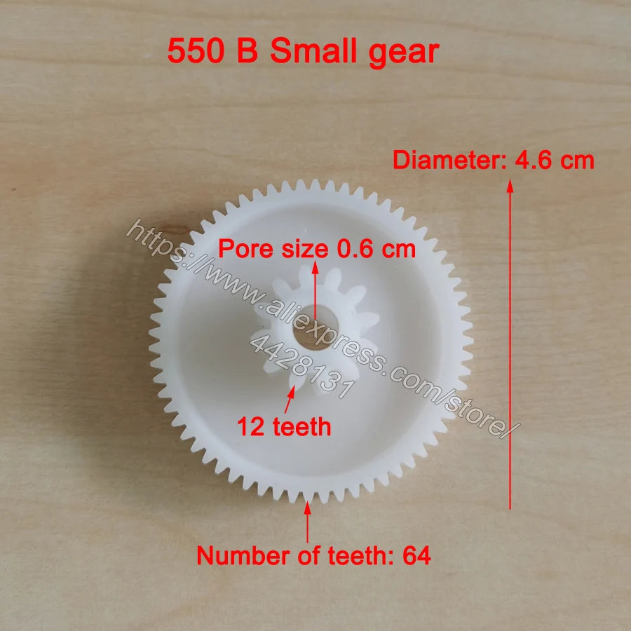 Children Electric Car Plastic Gear,550 Gearbox Gear for Electric Baby Cars,Kid'S Electric Vehicle Metal Gear for 390 Gearbox