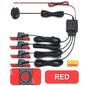 Car Parking Sensor Assistant Parktronics 4 Black/Silver/White 13Mm Flat Sensors Reverse Radar Sound Buzzer Alarm Sound