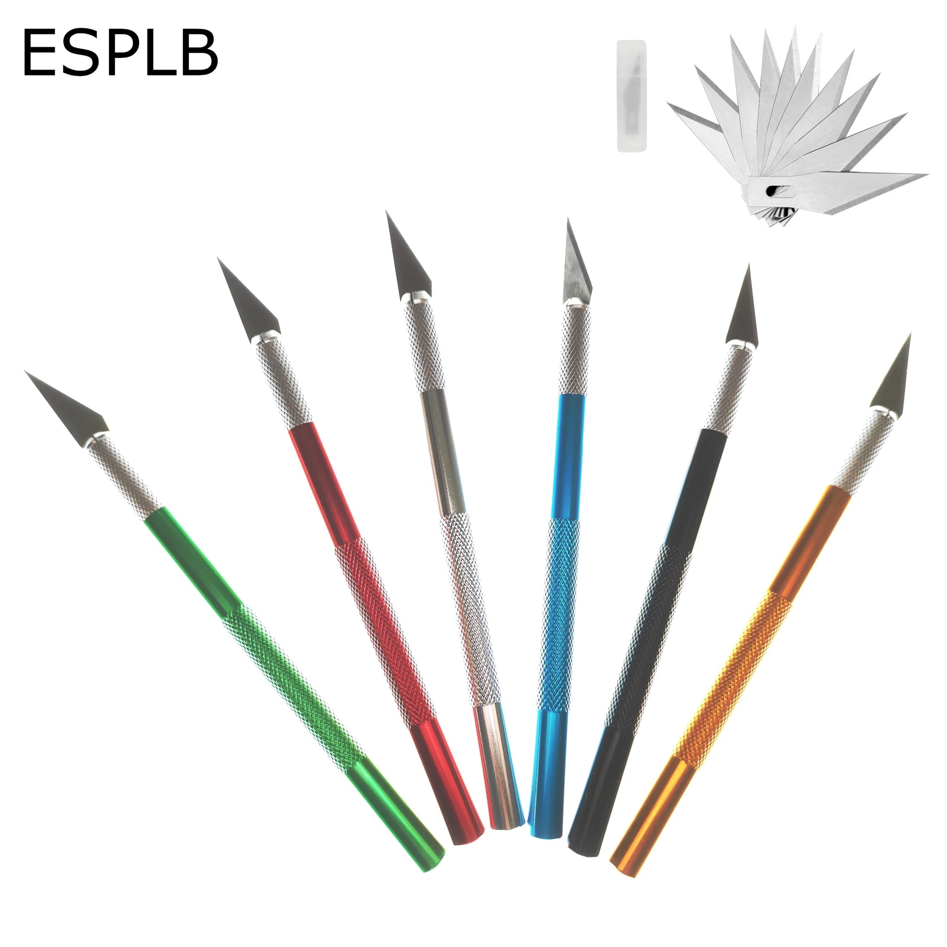 Engraving Non-Slip Metal Scalpel Knife Kit + 50/20/10/5Pcs #11 Blades Cutter Craft Knives for Mobile Phone PCB Repair Hand Tools