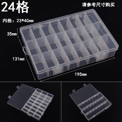 New 10 Slots Cells Colorful Portable Jewelry Tool Storage Box Container Ring Electronic Parts Screw Beads Organizer Plastic Case