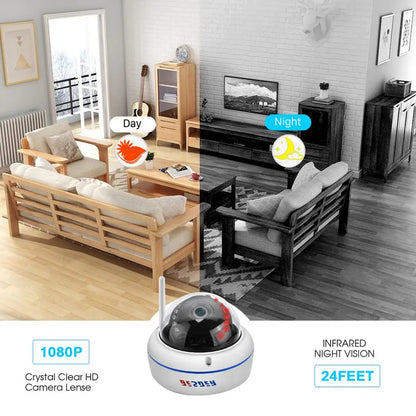 HD1080P Vandal-Proof IP Camera Wifi SD Card Slot 64Gb Motion Ai Detect Alert Dome 2MP Audio Security CCTV Camera Xmeye P2P Icsee