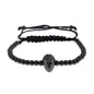 2020 Classic Luxury CZ Black Zircon Long Tubes&4Mm Copper Beads Macrame Men Bracelets&Bangles for Women Jewelry Bileklik