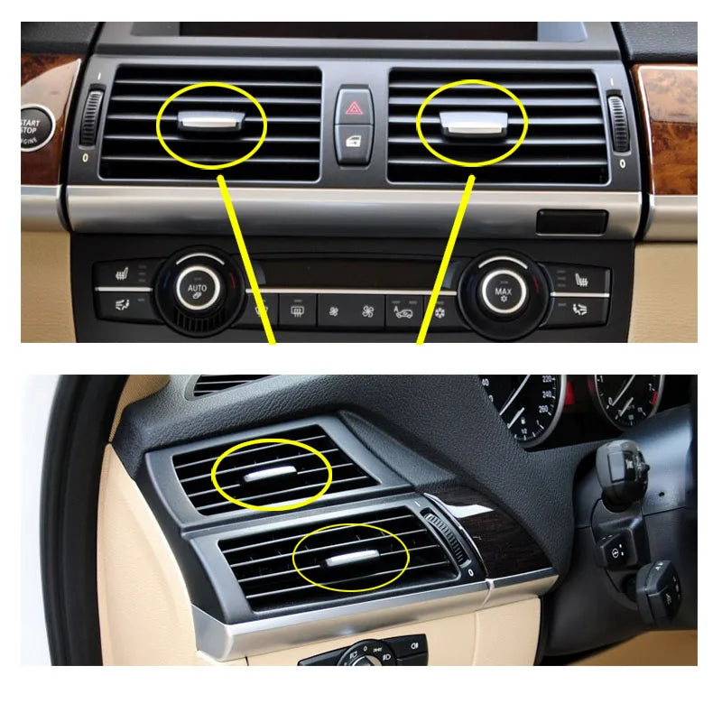 For BMW X5 X6 E70 E71 Air Conditioning Vent Toggle Piece Outlet Card Pad Clip Repair Bag Wind Direction Adjustment Plectrum Knob