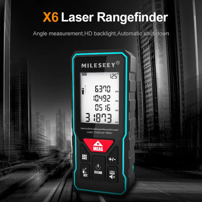 Professional Laser Trena Rangefinder X5/X6 40M 60M 80M 100M Rechargeable Digital Precision Distance Meter Tape Measure