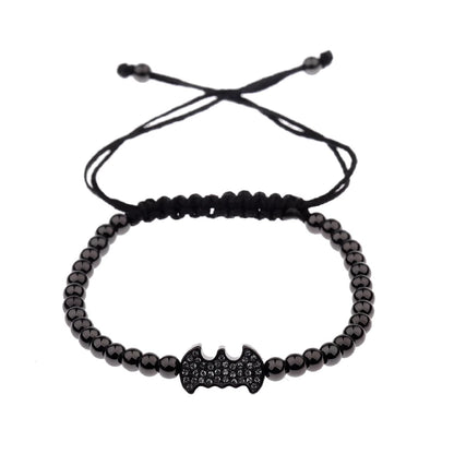 2020 Classic Luxury CZ Black Zircon Long Tubes&4Mm Copper Beads Macrame Men Bracelets&Bangles for Women Jewelry Bileklik