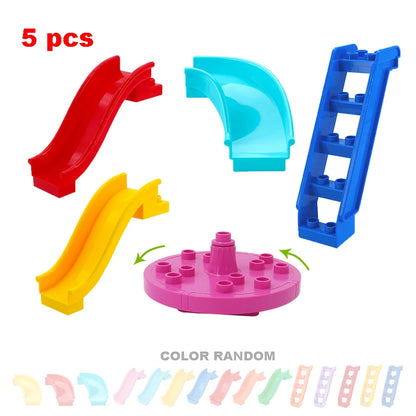 Big Building Blocks Assemble Accessories Children Toys Compatible with Duploes Amusement Park Playground Creativity DIY Set Gift