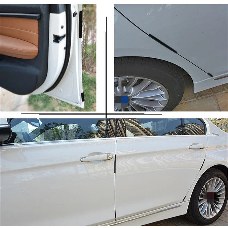 8Pcs/Set Car Door Side Edge Protector Strip Auto SUV Scrape Guard Bumper Handle Protective Cover Sticker Universal Auto Decal