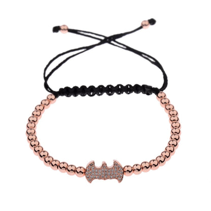 2020 Classic Luxury CZ Black Zircon Long Tubes&4Mm Copper Beads Macrame Men Bracelets&Bangles for Women Jewelry Bileklik
