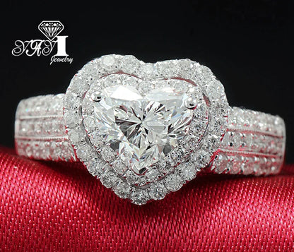 Yayi Fashion Women Jewelry Pink Gemstone Zircon CZ Silver Color Engagement Wedding Woman Rings Gift Drop Ship Rings