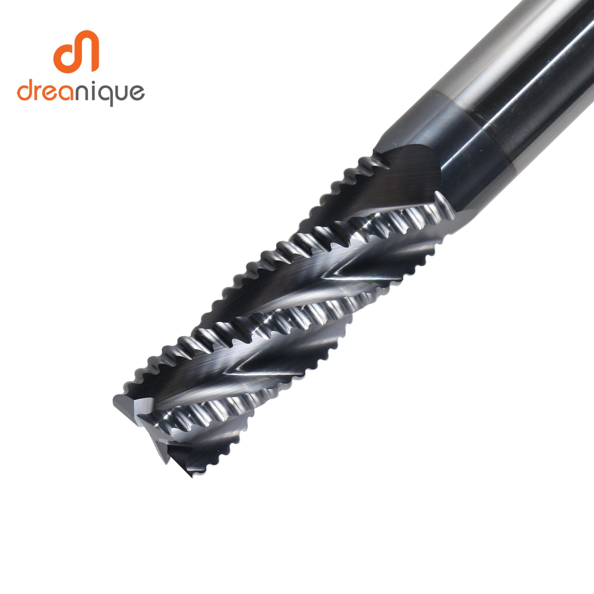 Solid Carbide Roughing End Mill 4 Flute CNC Milling Cutter Bits Router Bit for 50 Hrc Metal Roughing Machining 6Mm to 20Mm