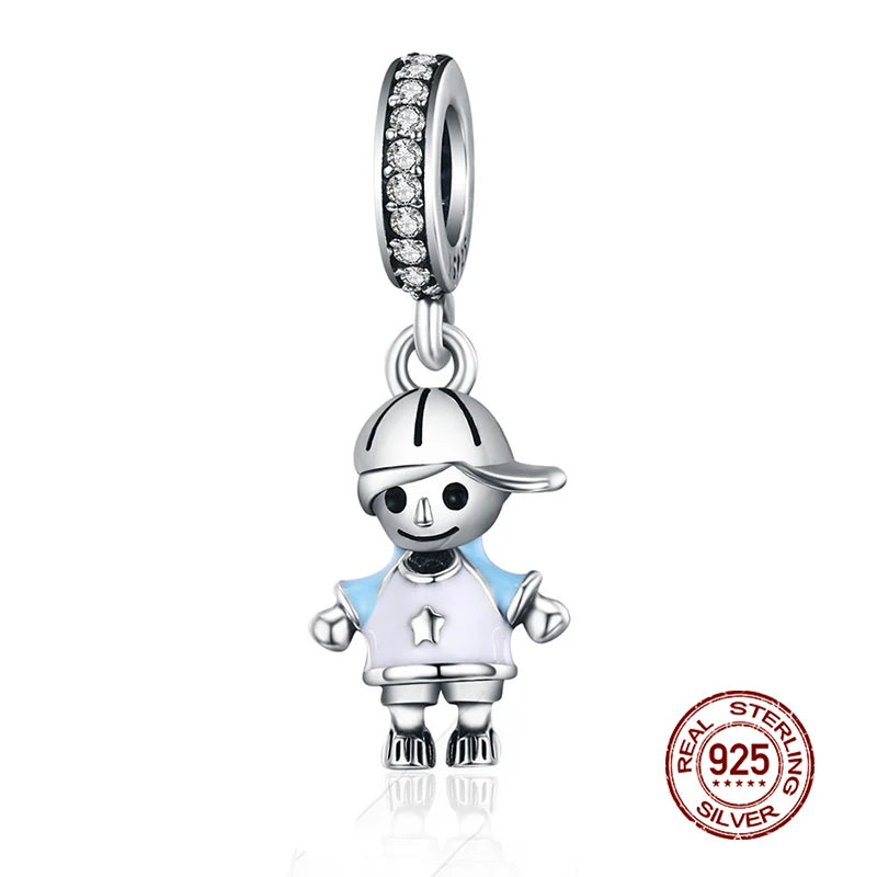 925 Sterling Silver Women Boy Girls Pet Camera Bee Charm Coffee Ladybug Beads Fit DIY Original Bracelet Pendants Jewelry