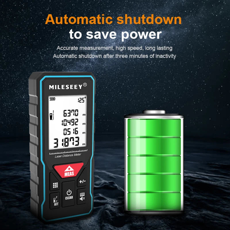 Professional Laser Trena Rangefinder X5/X6 40M 60M 80M 100M Rechargeable Digital Precision Distance Meter Tape Measure
