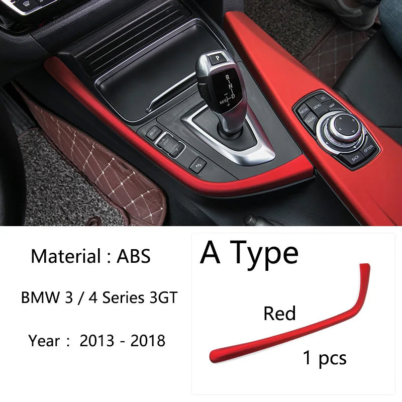 For BMW 3 4 Series 3GT F30 F31 F32 F34 F36 316Li 320Li Car Accessories Control Gear Shift Panel Decorative Strip Cover Trim