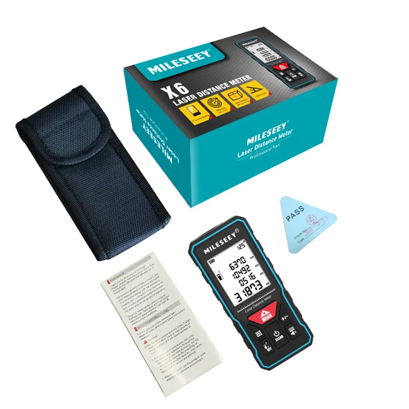 Professional Laser Trena Rangefinder X5/X6 40M 60M 80M 100M Rechargeable Digital Precision Distance Meter Tape Measure
