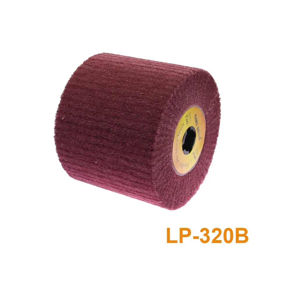 120*100*19Mm Non-Woven Nylon Flap Brush Satin Drawing Polishing Deburring Drum Wheel for Stainless Steel