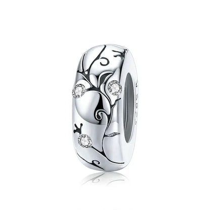 Authentic 925 Sterling Silver Dog Animal Footprint Cat Heart LOVE Spacer Charm Fit Bracelet DIY Original SCC594