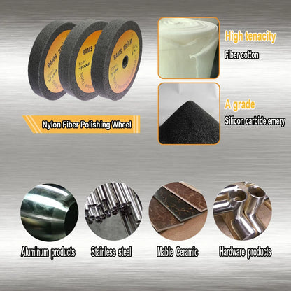 1 Piece 6X1In. Stainless Steel Polishing Buffing Wheel Bench Grinder Abrasive Grinding Wheel