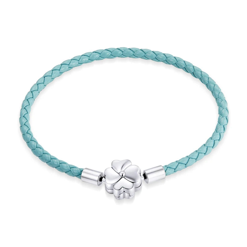 925 Sterling Silver Bracelet – Barrel Snap Clasp, Cubic Zirconia, Bangle Bracelet, Chain Bracelet, Charm, Sizes 17–21