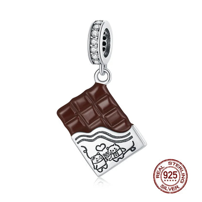 925 Sterling Silver Women Boy Girls Pet Camera Bee Charm Coffee Ladybug Beads Fit DIY Original Bracelet Pendants Jewelry