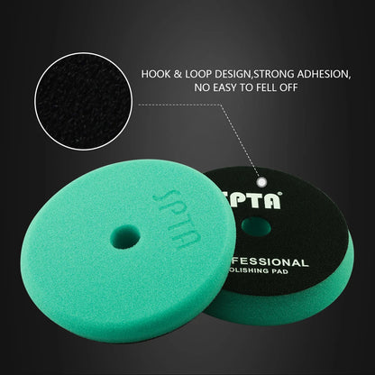3"/5"/6" Car Spong Buffing Polishing Pad T-Shape Flat Polishpad Hook&Loop Removes Scratche for Polishing/Waxing
