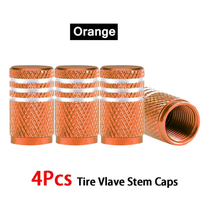 4Pcs/Lot Universal Alu-Alloy Tire Valve Caps for Car Truck Motorcycle Bicycle Valve Stem Cover Tire Accessories