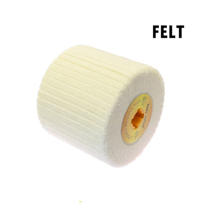 120*100*19Mm Non-Woven Nylon Flap Brush Satin Drawing Polishing Deburring Drum Wheel for Stainless Steel