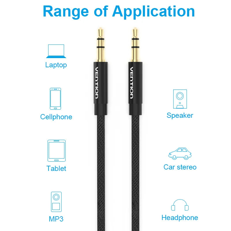 Jack 3.5 Audio Cable Jack 3.5Mm Male to Male Speaker Aux Cable for Iphone Samsung Headphone Xiaomi Car Audio Aux Cord