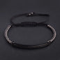 2020 Classic Luxury CZ Black Zircon Long Tubes&4Mm Copper Beads Macrame Men Bracelets&Bangles for Women Jewelry Bileklik