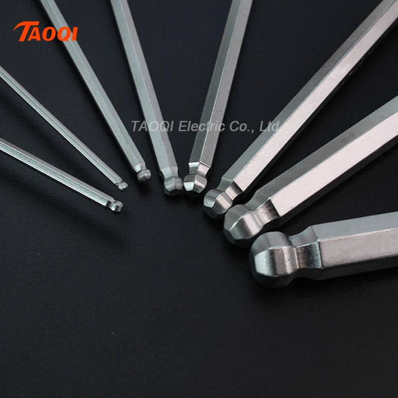 2/2.5/3/4/5/6/8/10Mm Ball/Flat Head Hex Key Allen Wrench Hand Tool Universal Quick Snap Adapter Chrome Vanadium Steel Hexagona