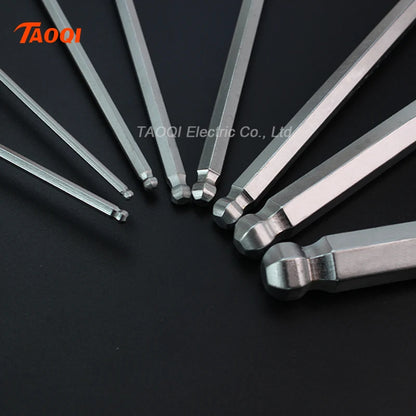 2/2.5/3/4/5/6/8/10Mm Ball/Flat Head Hex Key Allen Wrench Hand Tool Universal Quick Snap Adapter Chrome Vanadium Steel Hexagona