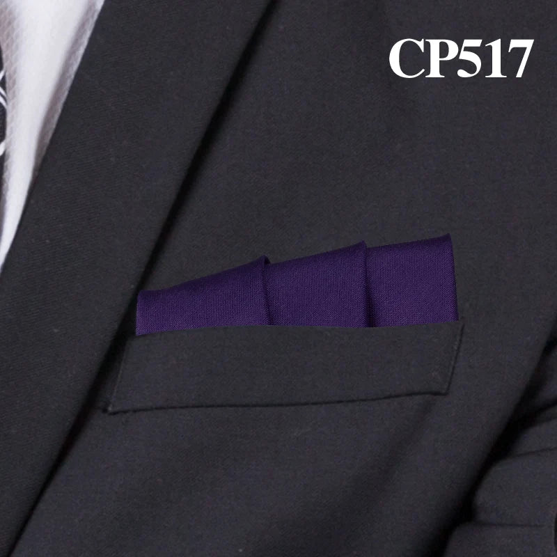 Satin Handkerchief for Men Candy Color Mens Suits Pocket Square Business Chest Towel Hanky Suit Napkin Solid Hankies