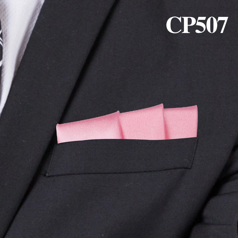 Satin Handkerchief for Men Candy Color Mens Suits Pocket Square Business Chest Towel Hanky Suit Napkin Solid Hankies