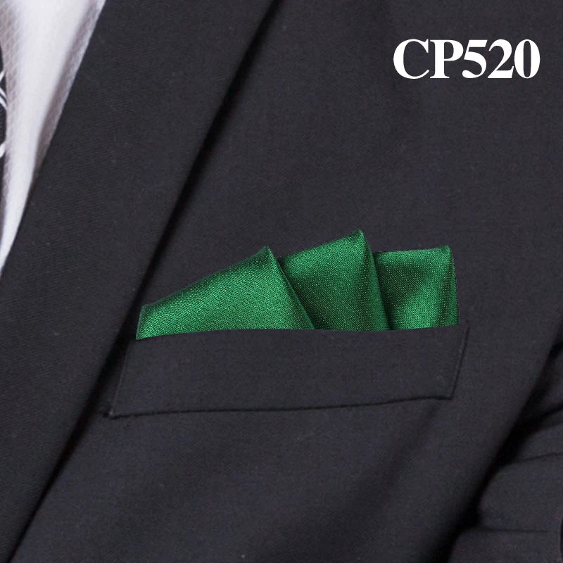 Satin Handkerchief for Men Candy Color Mens Suits Pocket Square Business Chest Towel Hanky Suit Napkin Solid Hankies