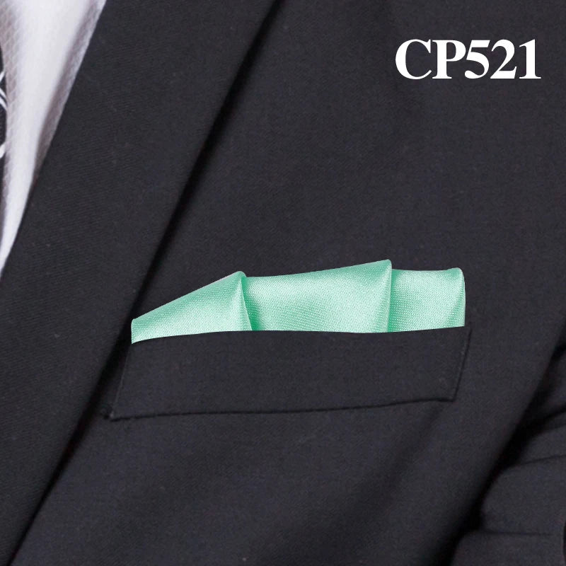 Satin Handkerchief for Men Candy Color Mens Suits Pocket Square Business Chest Towel Hanky Suit Napkin Solid Hankies