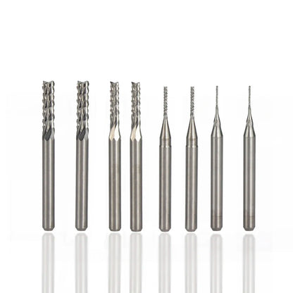 Corn End Mill 10Pcs 0.5-3.175Mm Carbide PCB Milling Bit PCB Milling Cutter CNC Cutting Milling Tools
