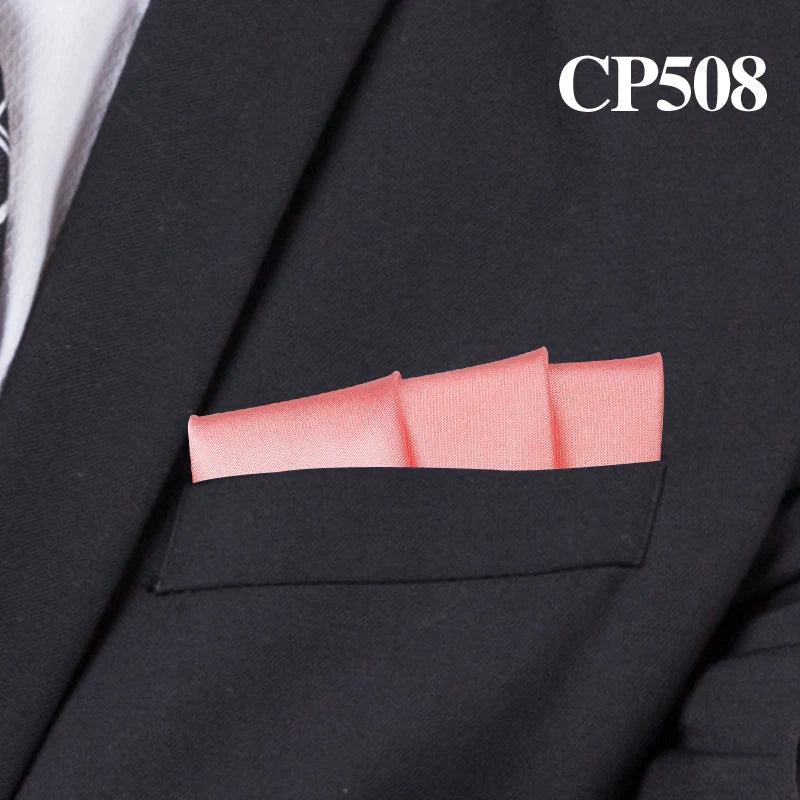 Satin Handkerchief for Men Candy Color Mens Suits Pocket Square Business Chest Towel Hanky Suit Napkin Solid Hankies