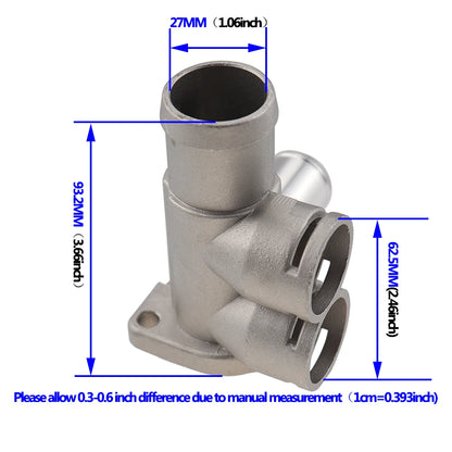 Aluminium Alloy Cooling Coolant Hose Pipe Connector Fit for VW Passat B3 Golf Sharan Polo Audi 80 100 C45 A6C4 Motor AVK.