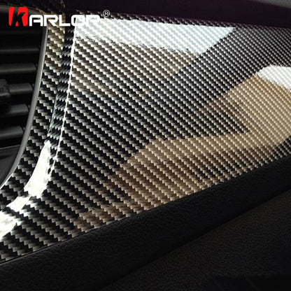 100*30/10Cm High Glossy 5D Carbon Fiber Wrapping Vinyl Film Motorcycle Tablet Stickers and Decals Auto Accessories Car Styling