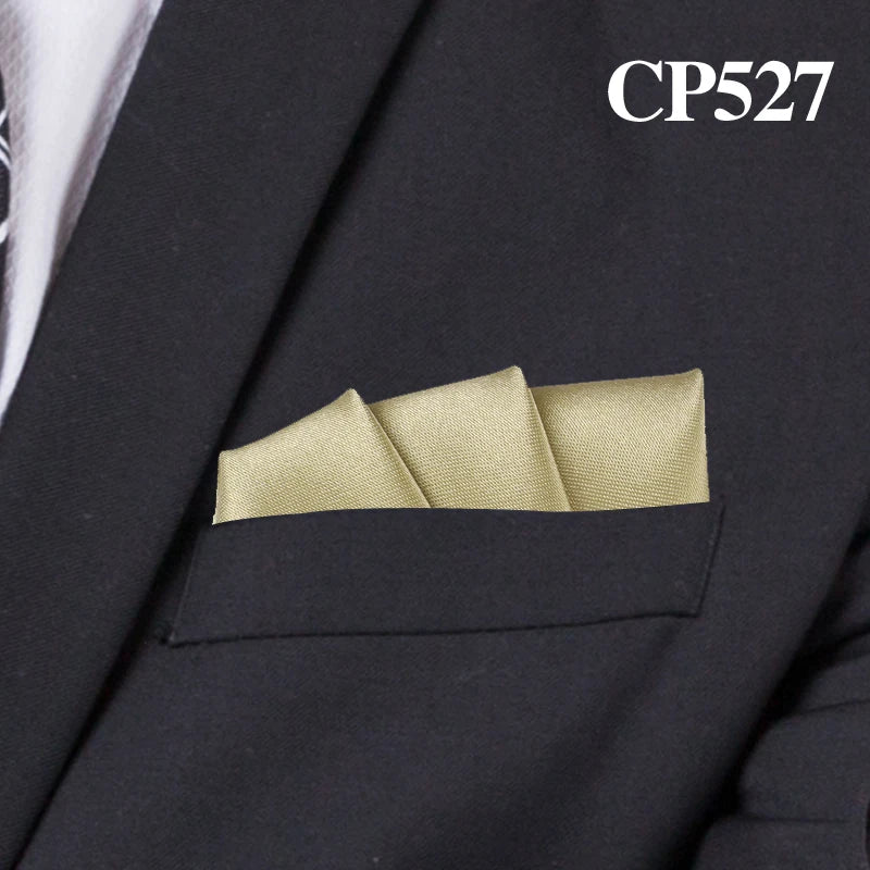 Satin Handkerchief for Men Candy Color Mens Suits Pocket Square Business Chest Towel Hanky Suit Napkin Solid Hankies